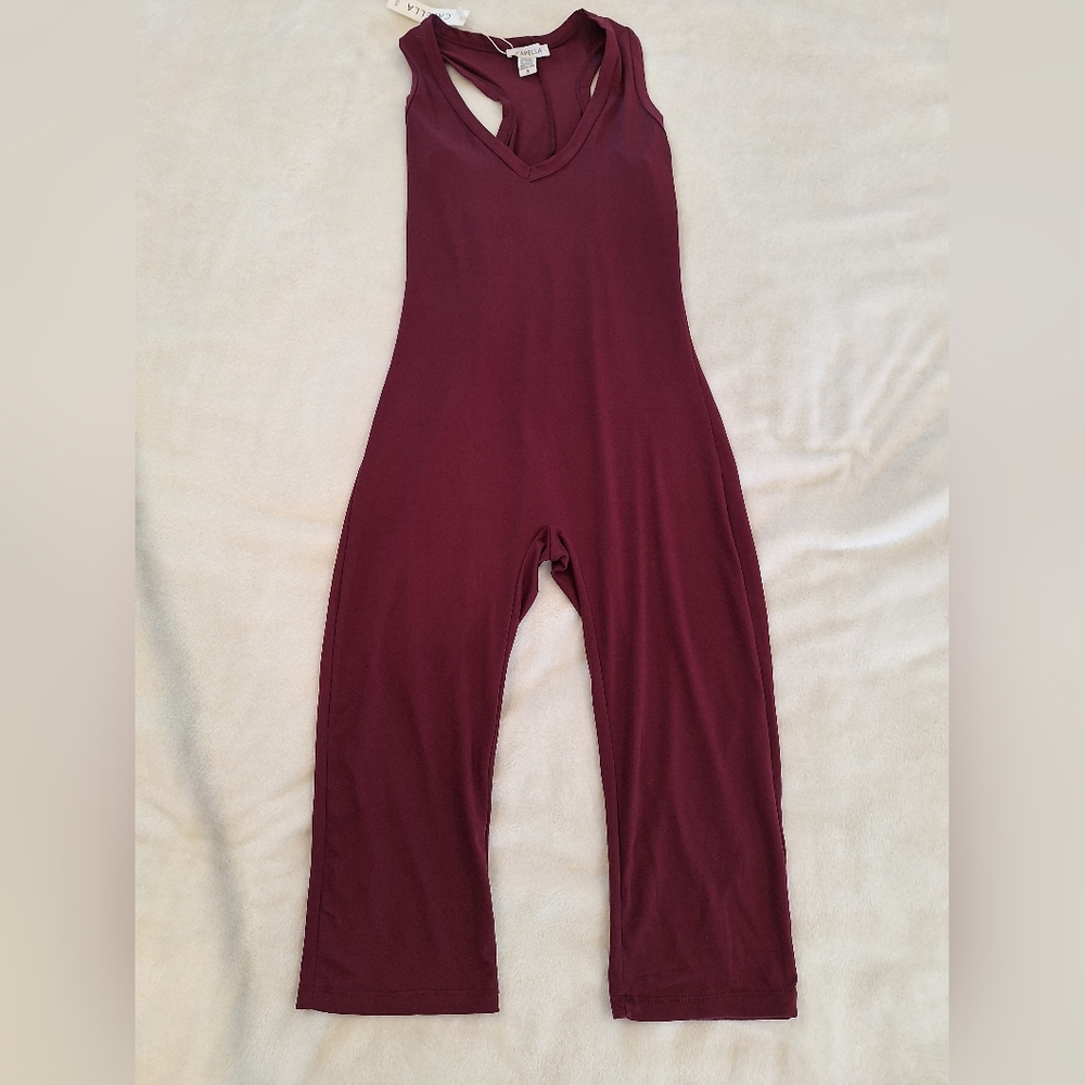 Burgundy Stretchy Jumpsuit